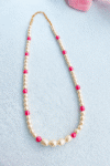 bubblegum-pink-pearl-beaded-chain