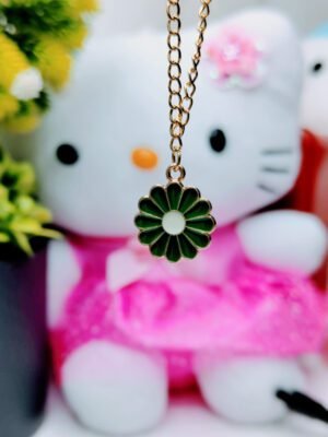 emerald-daisy-enamel-charm-chain