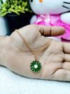 emerald-daisy-enamel-charm-chain