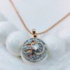 halo-bloom-two-tone-pave-disc-necklace
