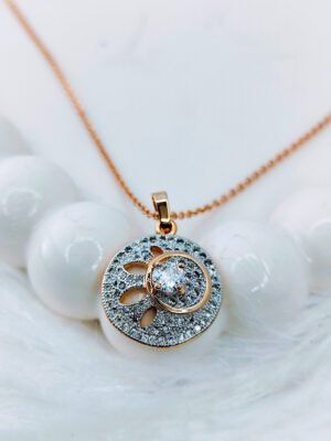 halo-bloom-two-tone-pave-disc-necklace