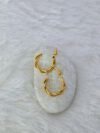 chunky-gold-plated-croissant-twist-hoop-earrings