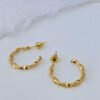 petite-molten-texture-gold-tone-c-hoop-earrings