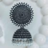 ethnic-oxidized-silver-jhumka-earrings-pearl-drops