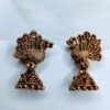 antique-gold-tone-peacock-jhumka-stud-earrings