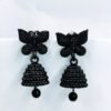 matte-black-butterfly-stud-jhumka-earrings