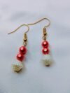 coral-pearl-textured-dangle-earrings
